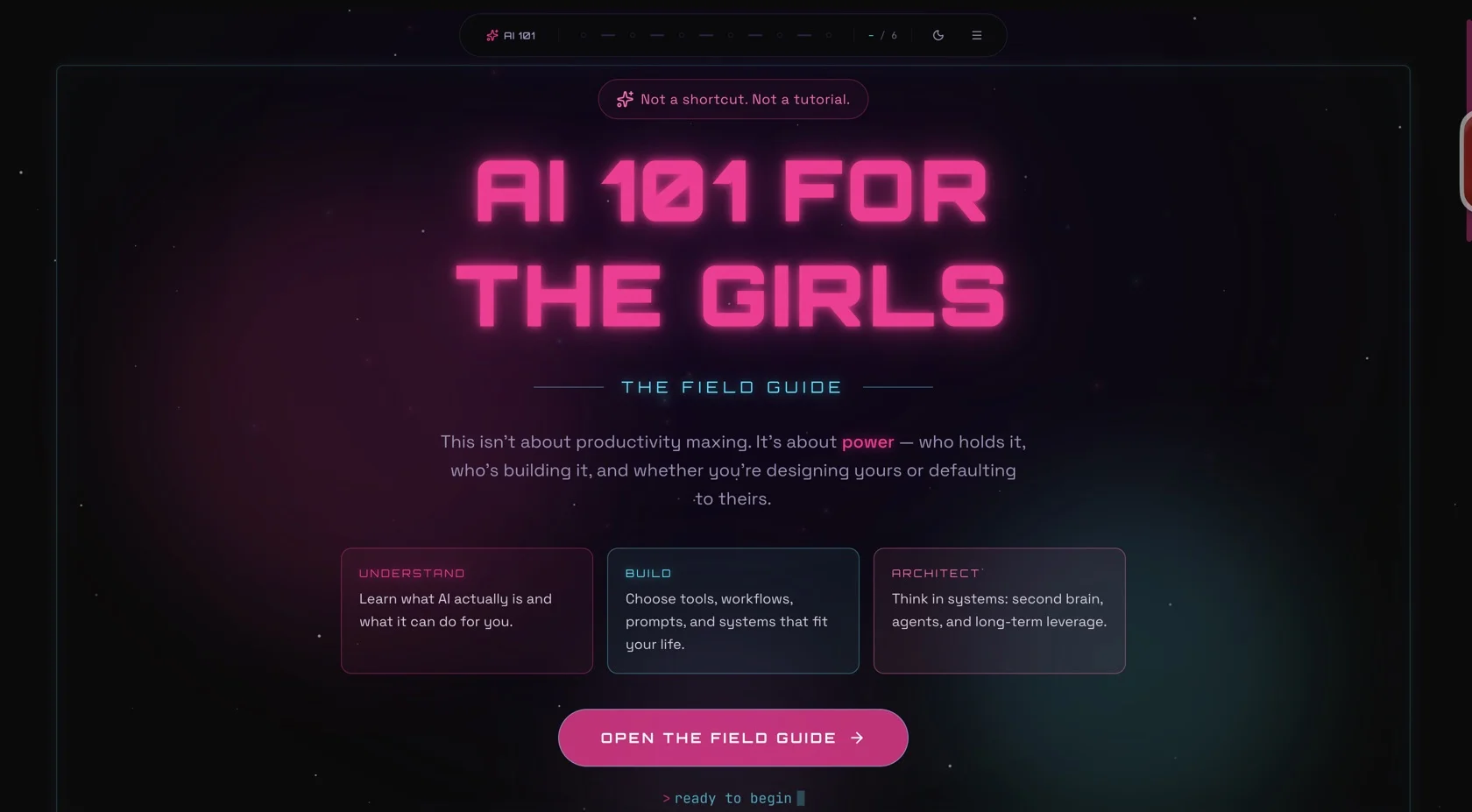 AI 101 for the Girls - Field Guide Landing Page
